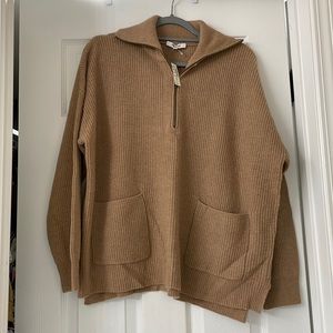 Madewell Glenbrook Half-Zip Merino Wool Pullover NWT